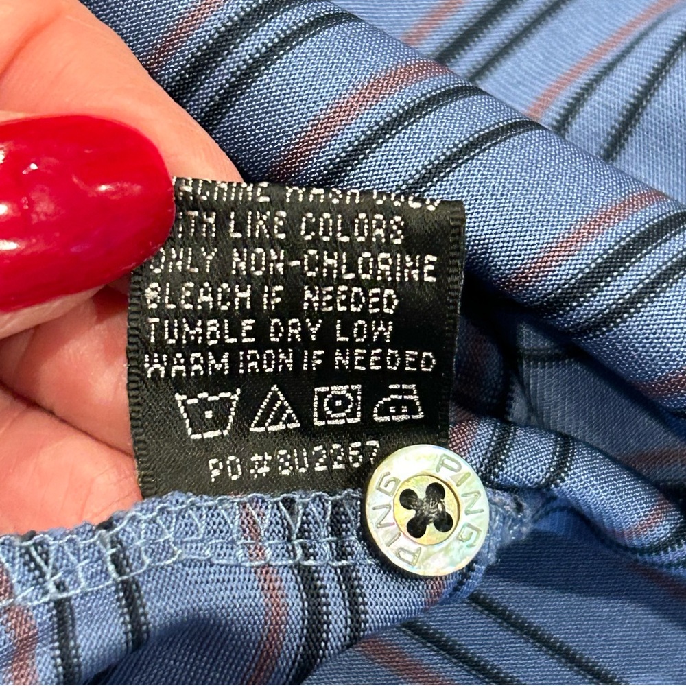 Ping Golf Performance Dynamics Blue Striped Polo … - image 8